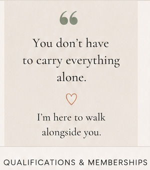 Nicola Davis Therapy brand quote design — You do not have to carry everything alone — for East London psychotherapy practice Nicola Davis Therapy brand quote design — You do not have to carry everything alone — for East London psychotherapy practice